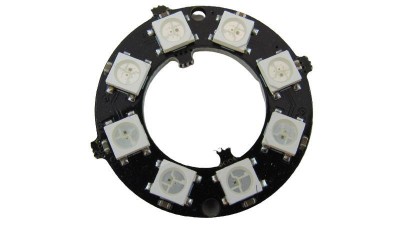 Світлодіодний модуль RGB WS2812 5050 коло 8 діодів (17664) Світлодіодний модуль RGB WS2812 5050 коло 8 діодів (17664)