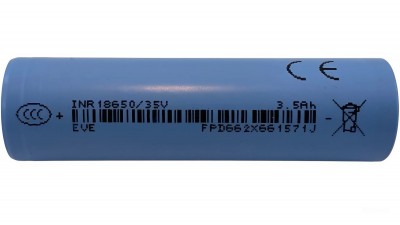 Акумулятор LiIon 18650 EVE 3.7V 3500mAh 3C (18815) Акумулятор LiIon 18650 EVE 3.7V 3500mAh 3C (18815)