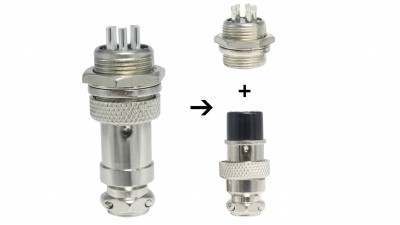 Роз'єм GX16 - 5 PIN Комплект - тато + мама (21163)