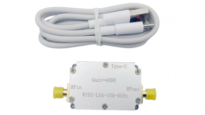 Малошумний радіочастотний підсилювач LNA 10M-6GHz 40dB Type-C LNA (21135) Малошумний радіочастотний підсилювач LNA 10M-6GHz 40dB Type-C LNA (21135)