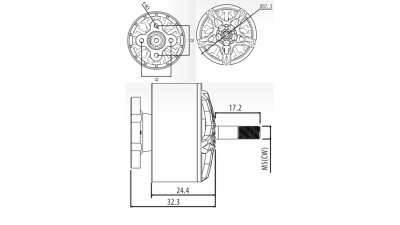 Мотор для дрона SurpassHobby Bat B3115 900KV (20974)