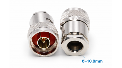 ВЧ роз'єм N-Type Male під кабель LMR400/RG8/SYV50-7 (21041)