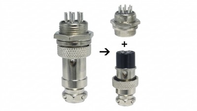 Роз'єм GX16 - 8 PIN Комплект - тато + мама (21155)