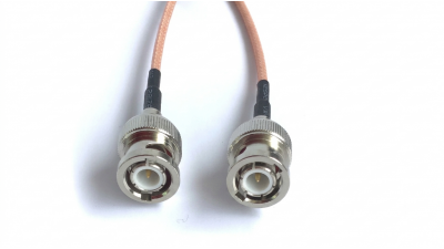 Перехідник-пігтейл BNC male — BNC male коаксіальний кабель RG316 30см 50R (21050)