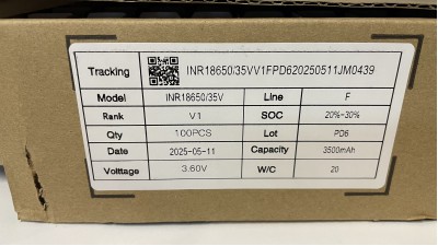 Акумулятор LiIon 18650 EVE 3.7V 3500mAh 3C (18815)