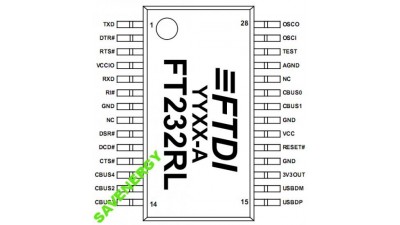 Мікросхема перехідника USB - COM FTDI FT232RL (10029)