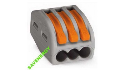 Клема швидкого монтажу з'єднувач 3P PCT213 (10033)