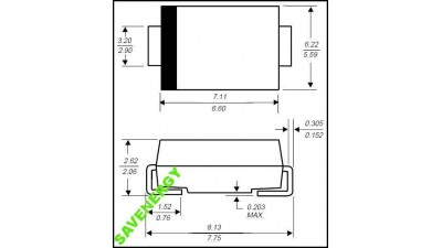 Діод Шотткі SS34 3A 40V DO-214AA SMC 10шт (10055)