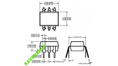 Мікросхема драйвер симістора MOC3022 dip (10073)