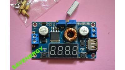 DC-DC XL4015 понижуючий c вольтметром 5А USB (10079)
