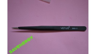 Сталевий антистатичний пінцет ESD-11 VETUS (10096)