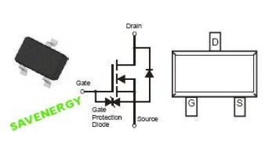 Польовий транзистор BSS138 MOSFET N CH SOT23 10шт (10224)