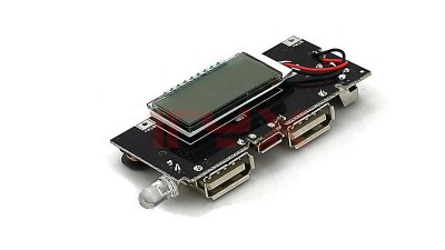 LCD Power Bank Плата 1-2-3-4-5-6*18650 2*USB 1.5A (10229)