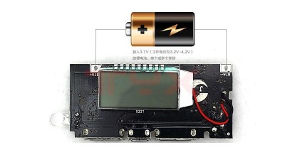 LCD Power Bank Плата 1-2-3-4-5-6*18650 2*USB 1.5A (10229)