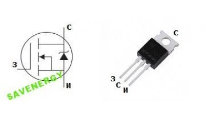 Транзистор польовий IRF530N MOSFET (10241)