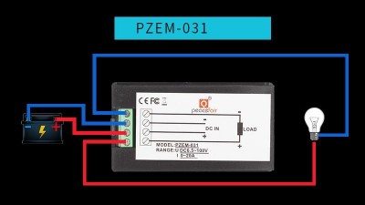 Ватметр вольтметр амперметр DC 6.5-100V 20A PEACEFAIR PZEM-031 (10263)