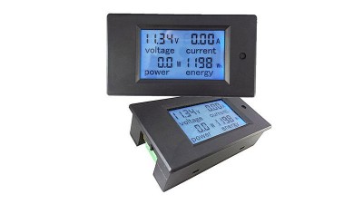 Ватметр вольтметр амперметр DC 6.5-100V 20A PEACEFAIR PZEM-031 (10263)