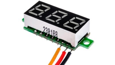 Мініатюрний цифровий монтажний вольтметр 100V (10340)