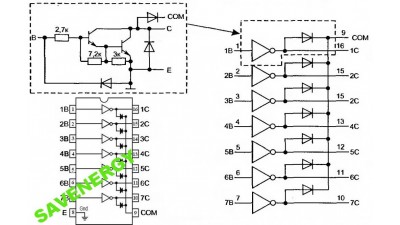 Мікросхема ULN2004APG набір Дарлінгтона (10406)