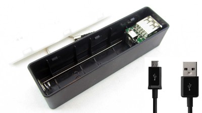 Power Bank Портативна Зарядка 1*18650 білий (10443)