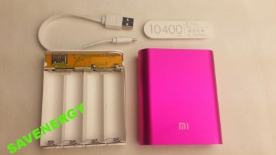 Корпус Power Bank Портативна Зарядка 4*18650 micro usb рожевий (10479)