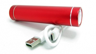 Power Bank Портативна Зарядка 1*18650 алюміній червоний (10511)