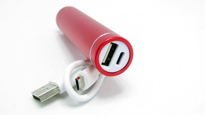 Power Bank Портативна Зарядка 1*18650 алюміній червоний (10511)