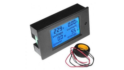 Лічильник електрики ватметр AC 80-260V 100A PEACEFAIR PZEM-061 з шунтом (10540)