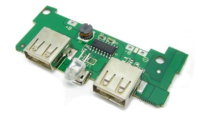 Плата Power Bank 1-2-3-4-5-6 18650 2*USB 5V 2A (10635)