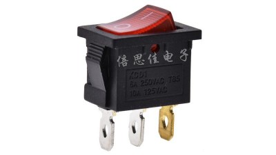 Вимикач перемикач з підсвічуванням 250В 6.5А KCD1-101  (10684)