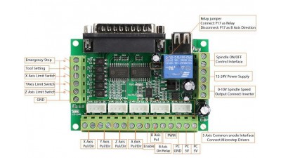 Інтерфейсна плата управління 5 осей Mach3 USB (10690)