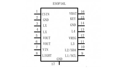 Контролер чіп Power Bank IP5108 In 2A Out 2.5A (10717)