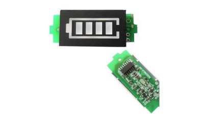 Індикатор заряду розряду 12V 2х3см зелений (10765)