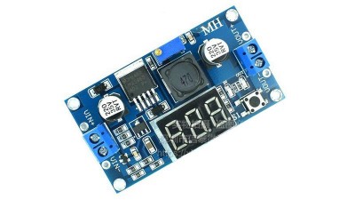 Понижуючий DC-DC перетворювач LM2596 з вольтметром 4.5–40V до 1.5–35V (10777)