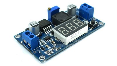 Понижуючий DC-DC перетворювач LM2596 з вольтметром 4.5–40V до 1.5–35V (10777)