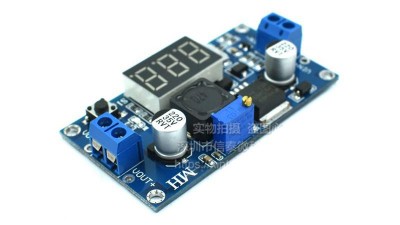 Понижуючий DC-DC перетворювач LM2596 з вольтметром 4.5–40V до 1.5–35V (10777)