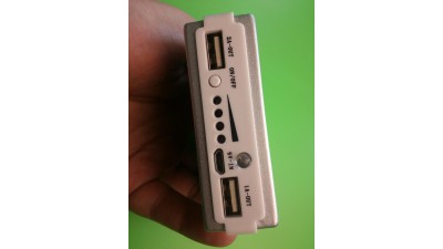 Power Bank 5*18650 2.1A ліхтар сонячна батарея 13000mAh (11000)