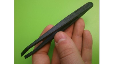 Пластиковий антистатичний гострий пінцет 93301 (11062)