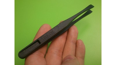 Пластиковий антистатичний гострий пінцет 93308 (11066)