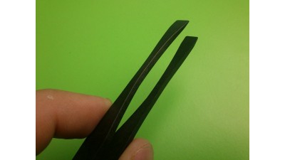 Пластиковий антистатичний гострий пінцет 93308 (11066)