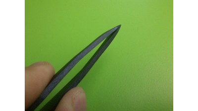 Пластиковий антистатичний гострий пінцет 93308 (11066)