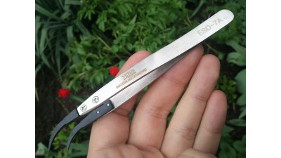 Пінцет стальний антистатичний Vetus ESD-7A (11082)