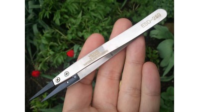 Пінцет стальний антистатичний ESD-259 (11083)