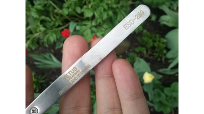 Пінцет стальний антистатичний ESD-259 (11083)