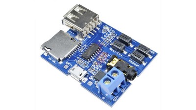 Плата стерео аудіо плеєр MP3 декодер USB micro SD (11123)