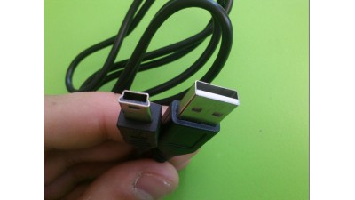 Кабель data mini USB 10мм 80см подовжений (11201)