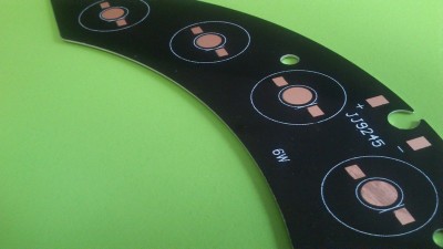 LED радіатор світлодіод алюміній 6 діодів 198x35мм (11229)