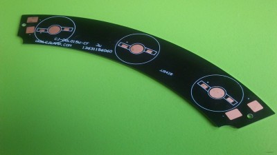 LED радіатор світлодіод алюміній 3 діодів 145x25мм (11230)