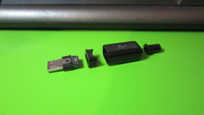 Штекер USB вихід мікро з розбірний (11449)