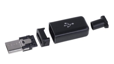 Штекер USB вихід мікро з розбірний (11449)